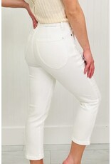 Judy Blue JB HW Tummy Control White Capri Jeans