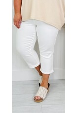 Judy Blue JB HW Tummy Control White Capri Jeans