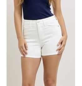 Judy Blue JB HW Slim White Shorts