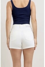 Judy Blue JB HW Slim White Shorts