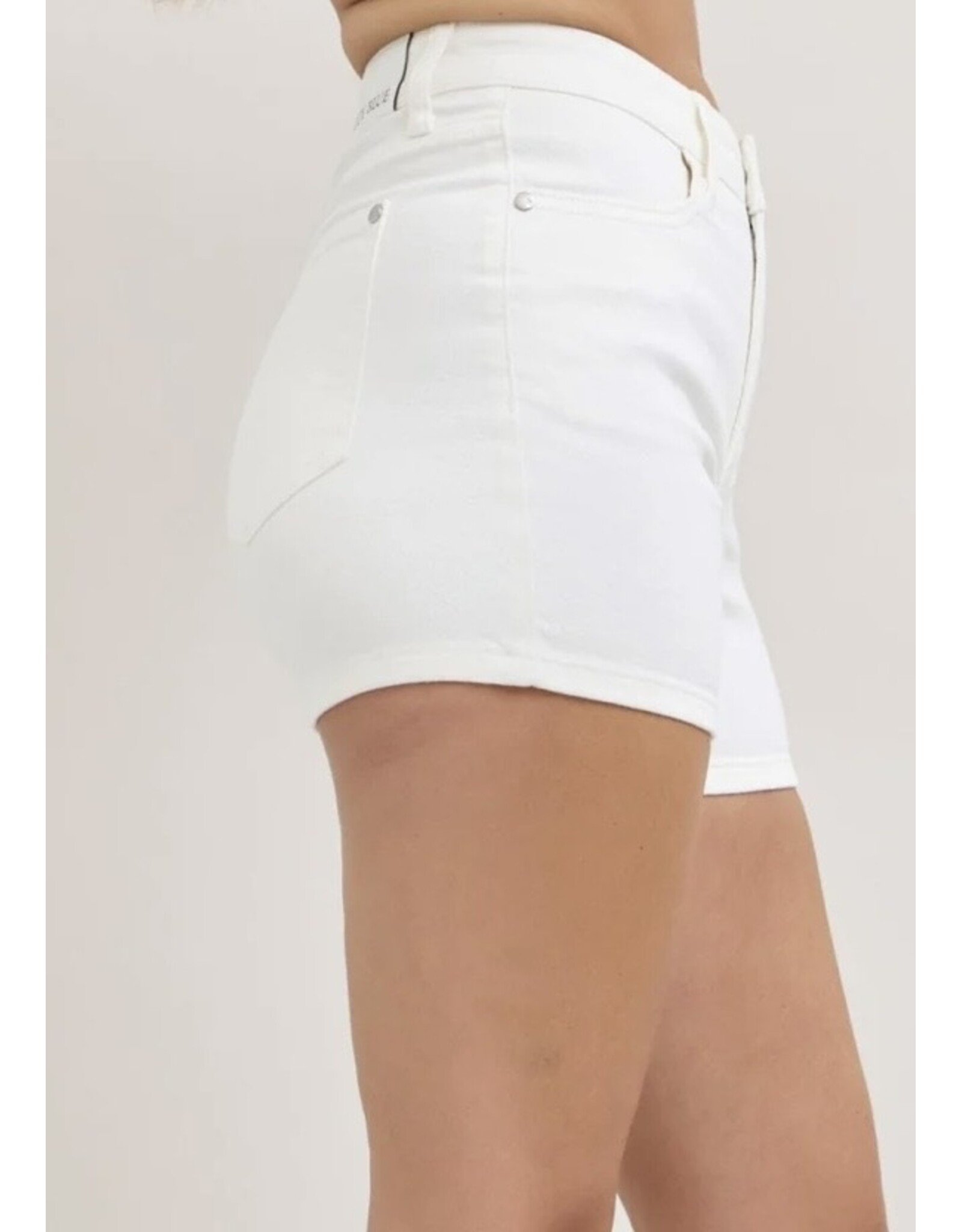 Judy Blue JB HW Slim White Shorts