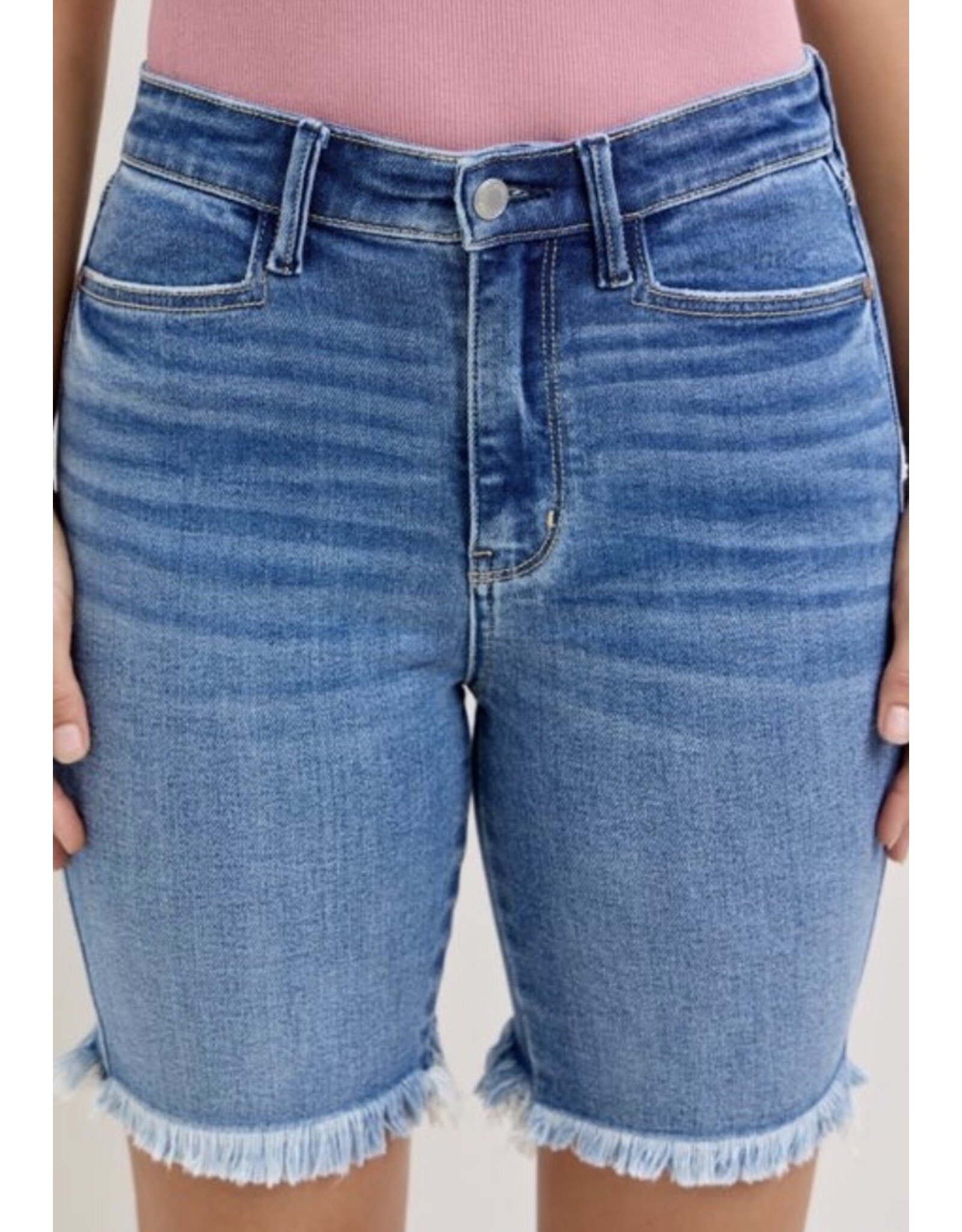 Judy Blue JB HW Bermuda Denim Shorts