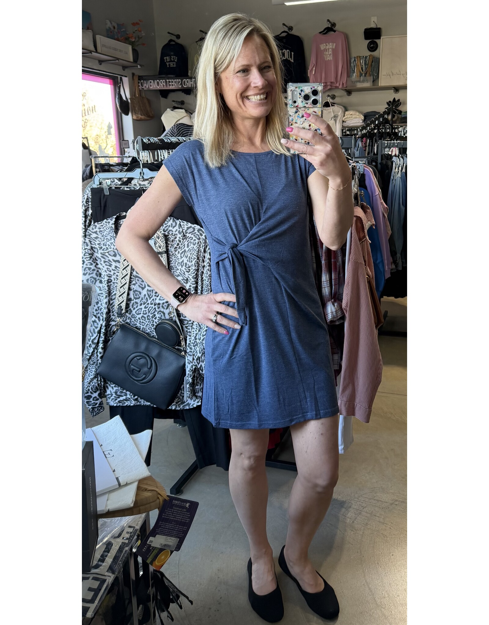 Twist Knot S/S Tee Dress