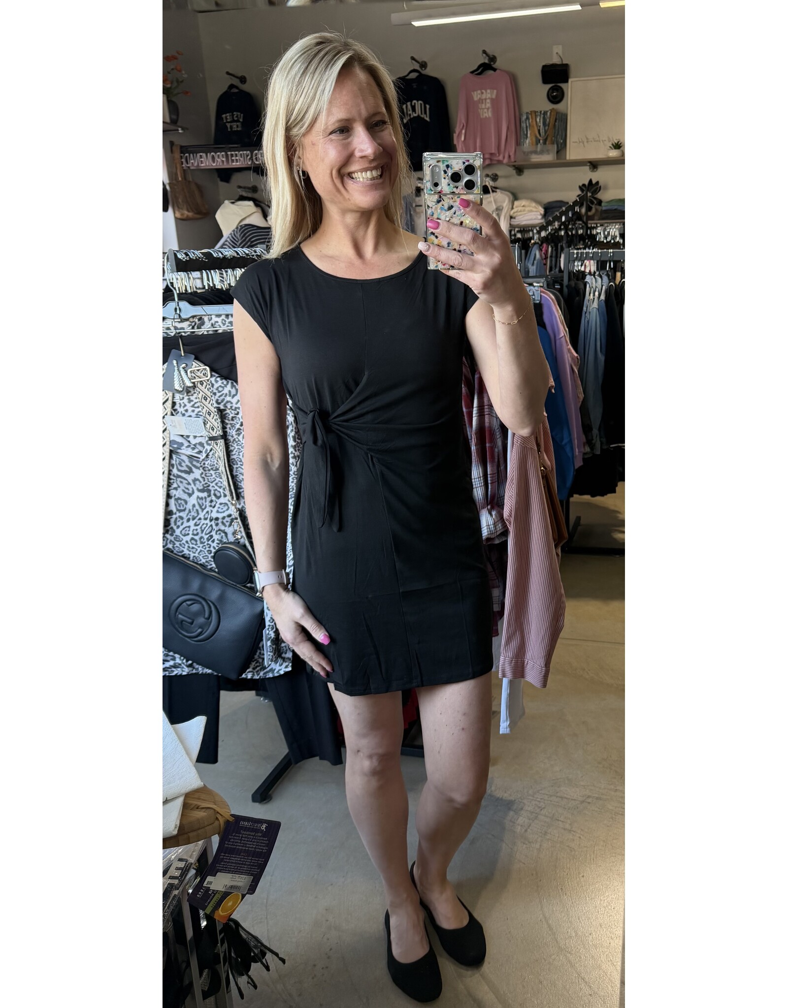 Twist Knot S/S Tee Dress