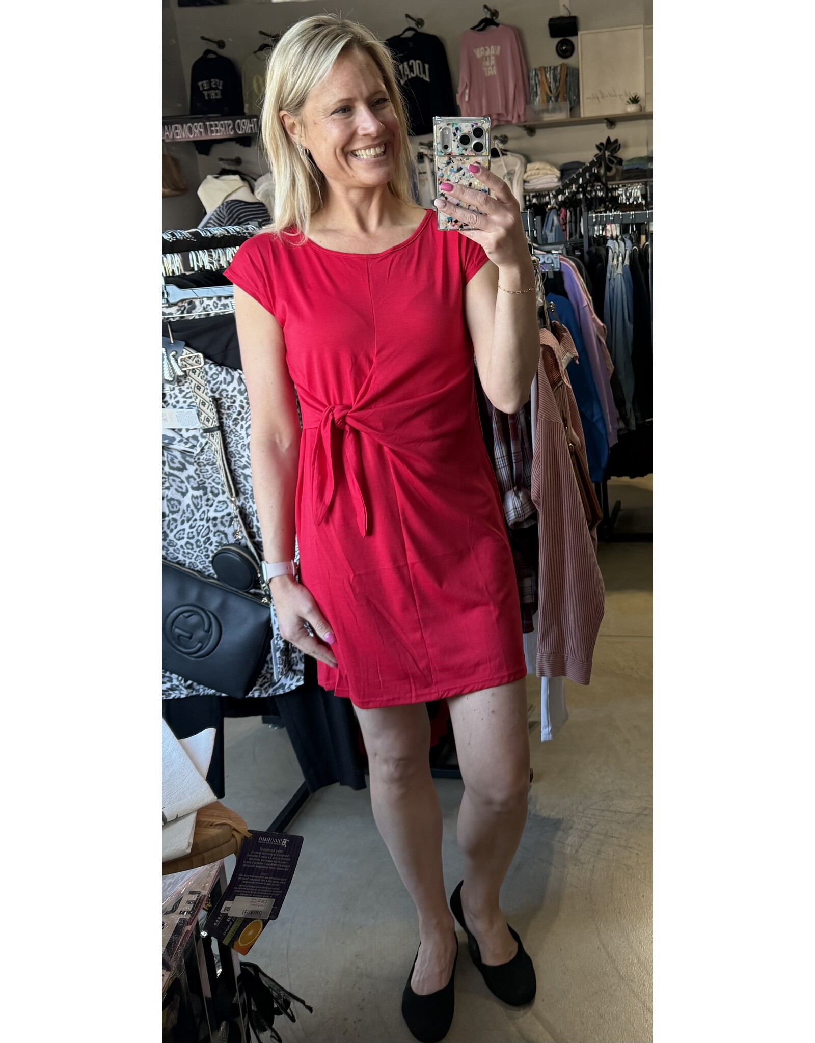 Twist Knot S/S Tee Dress