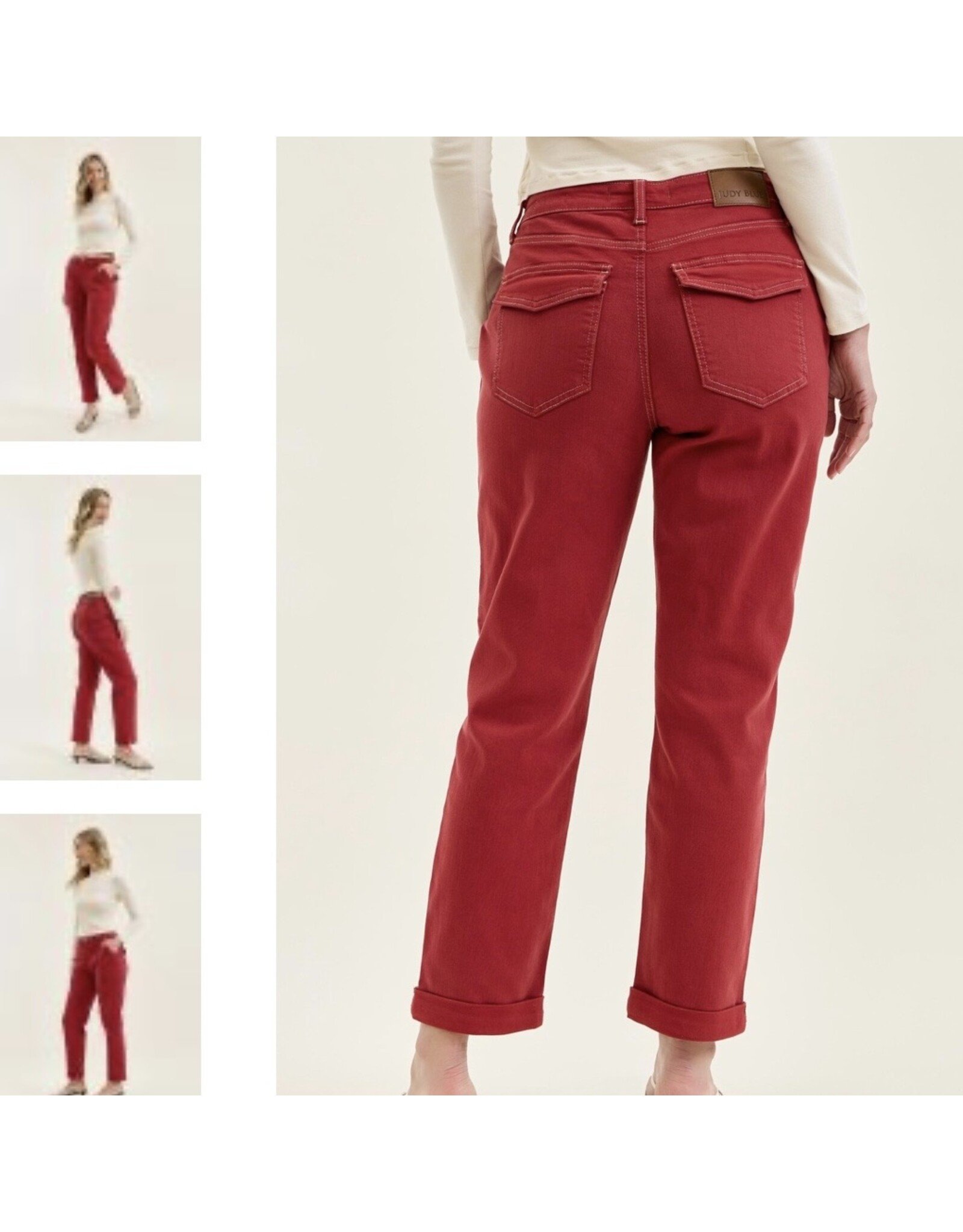 Judy Blue JB HW Aurora Weekender Haute Red