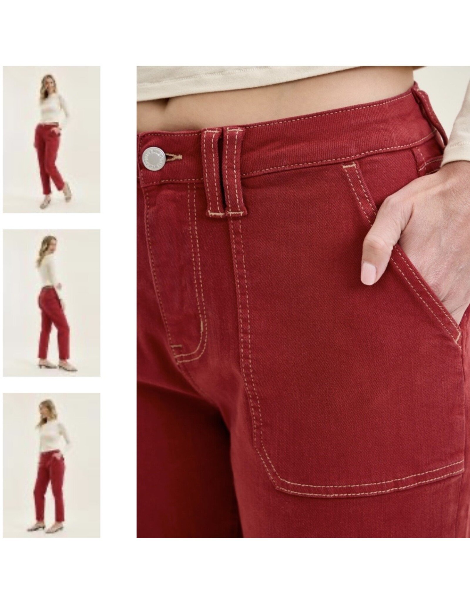 Judy Blue JB HW Aurora Weekender Haute Red