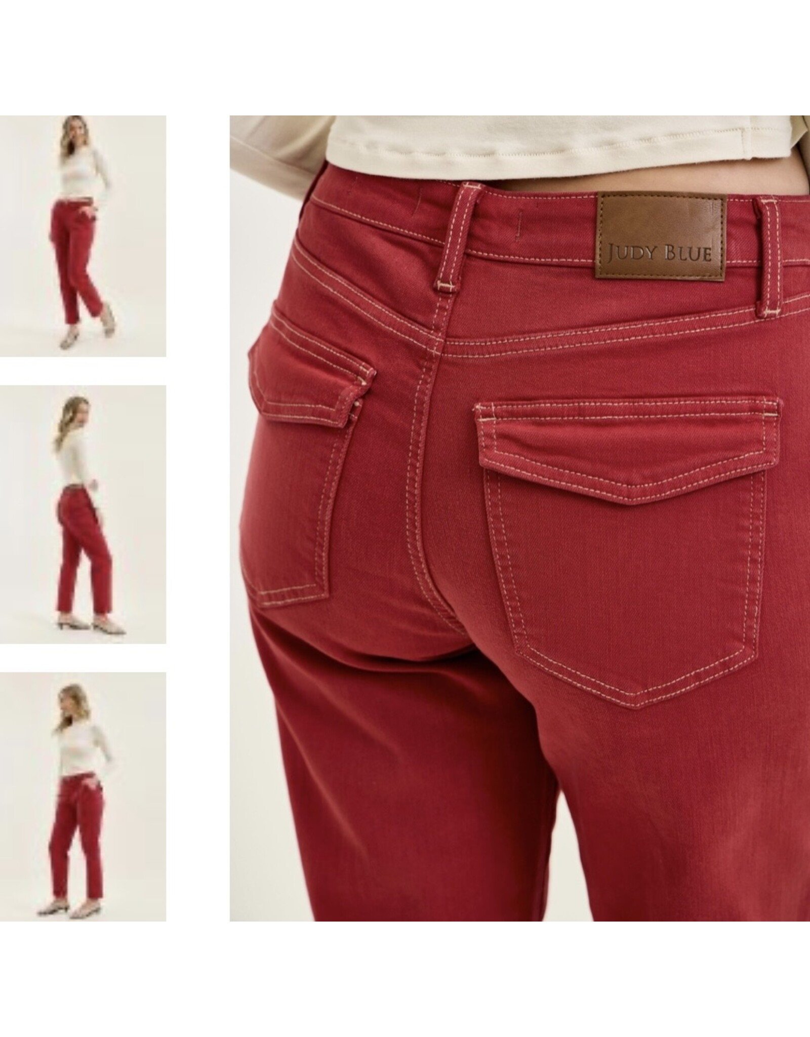 Judy Blue JB HW Aurora Weekender Haute Red