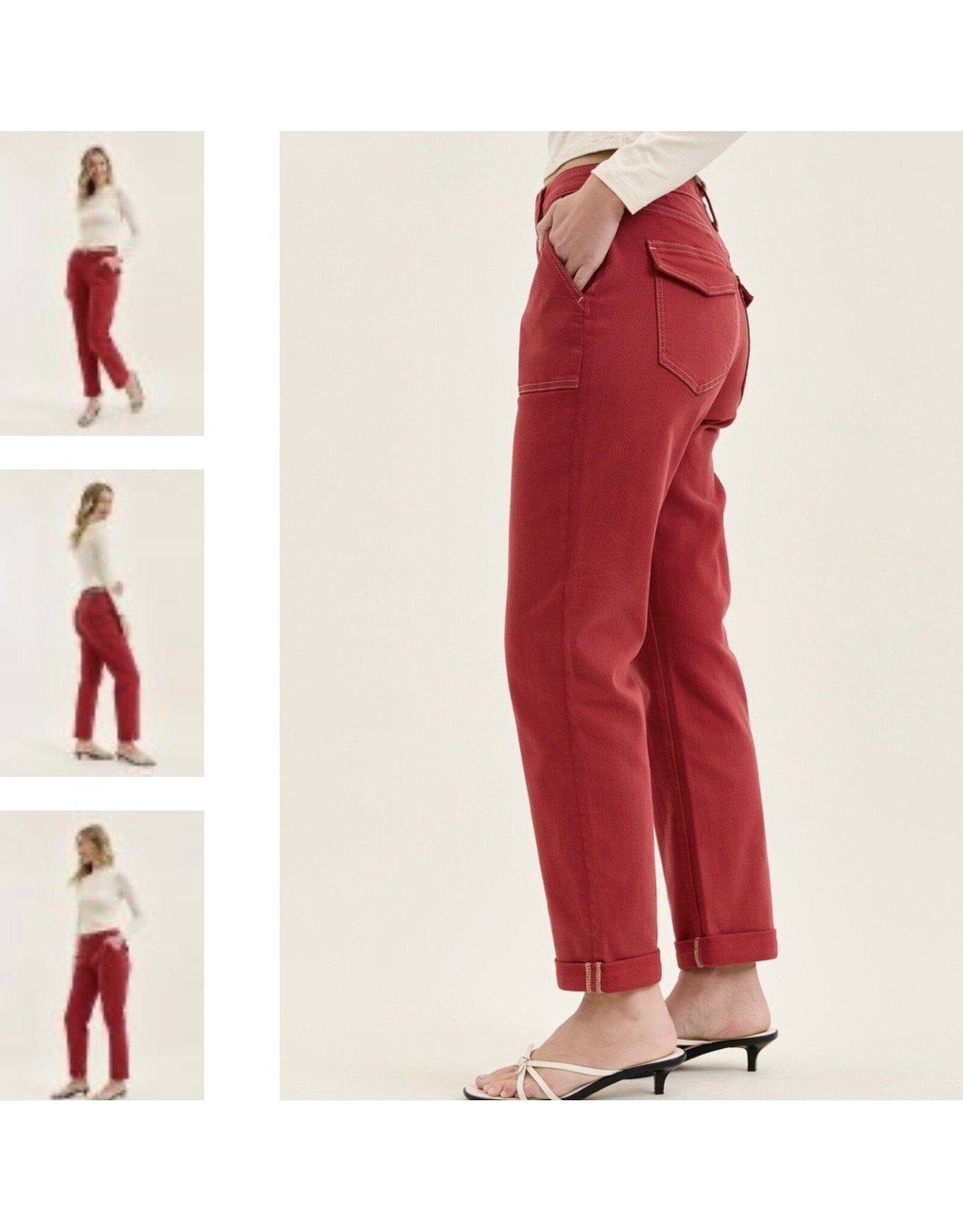 Judy Blue JB HW Aurora Weekender Haute Red