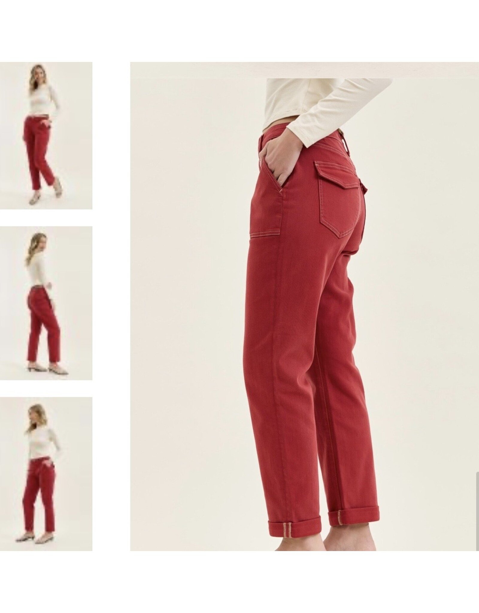 Judy Blue JB HW Aurora Weekender Haute Red