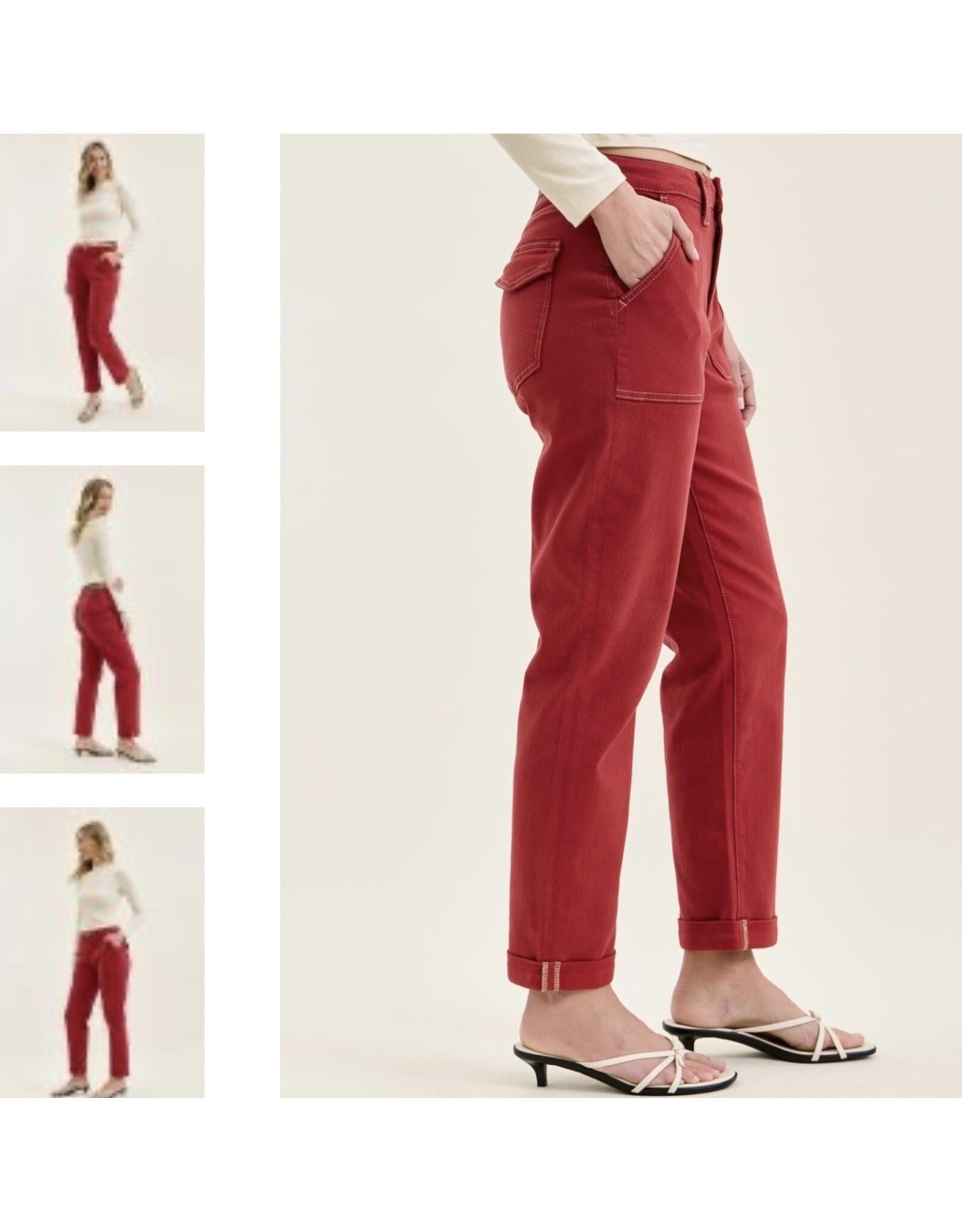 Judy Blue JB HW Aurora Weekender Haute Red