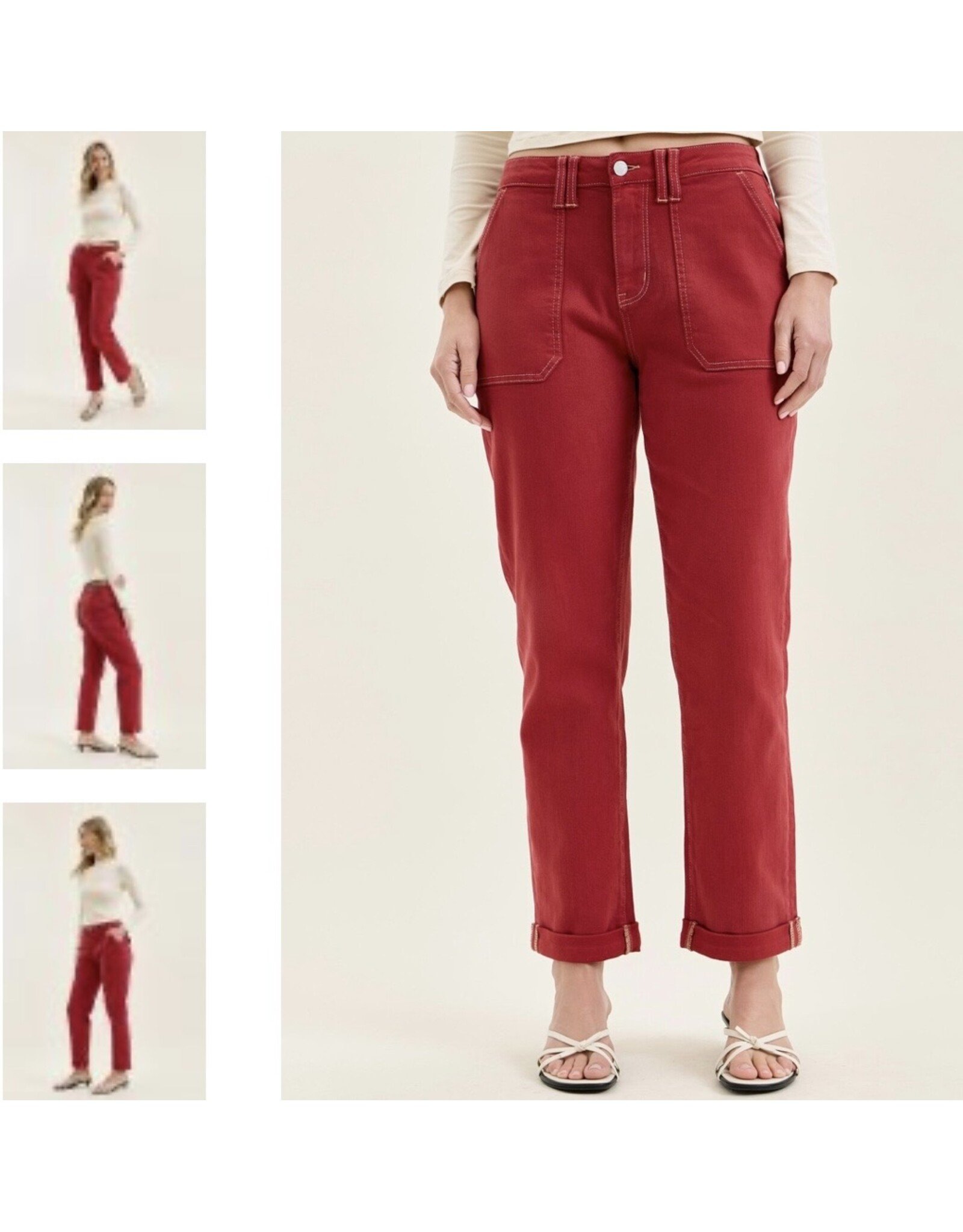 Judy Blue JB HW Aurora Weekender Haute Red