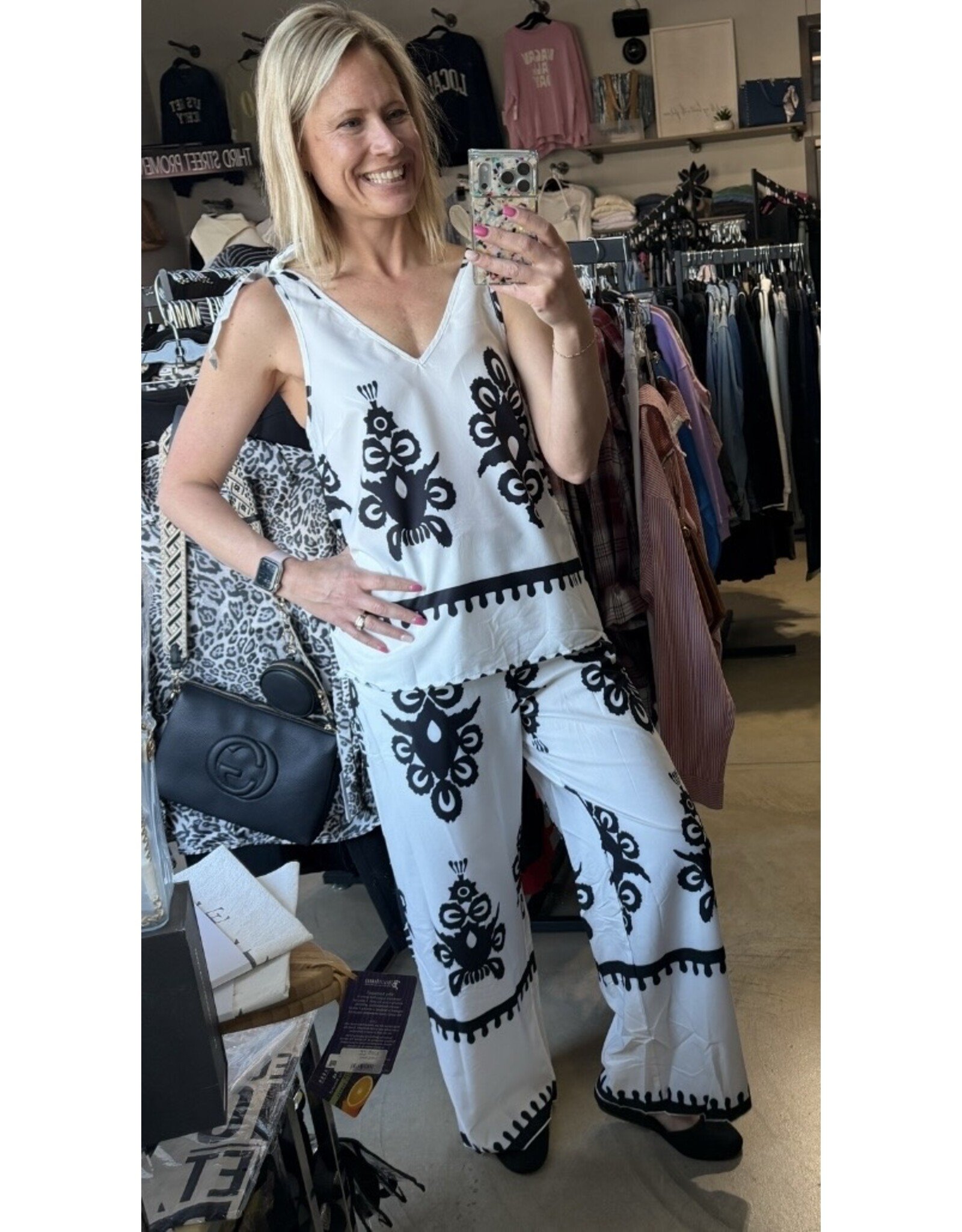 White two piece Summer outfit