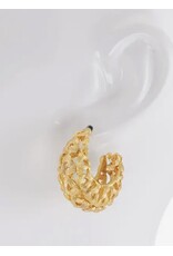 Metal decorative hoop earrings