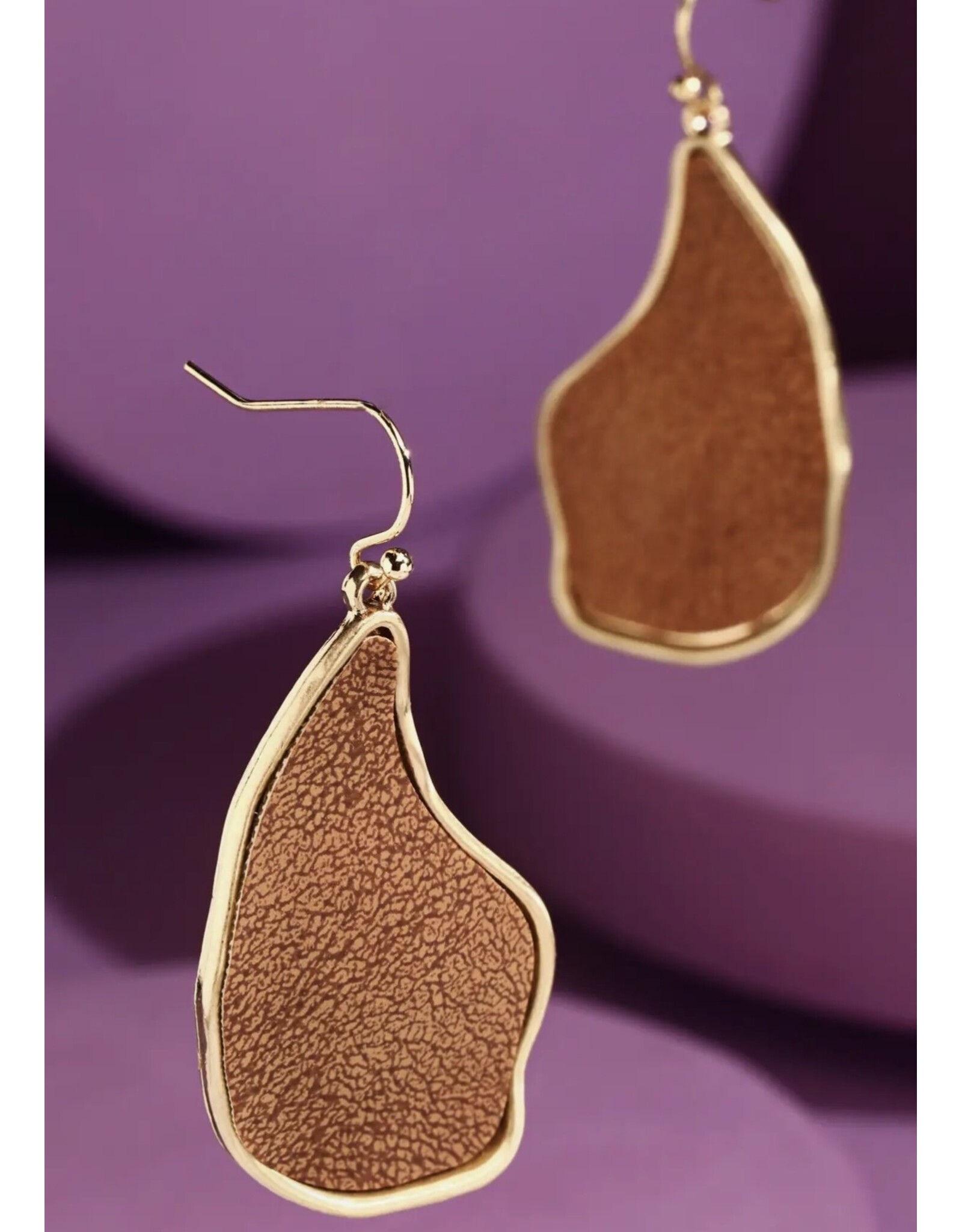 Organic shape dangle earrings