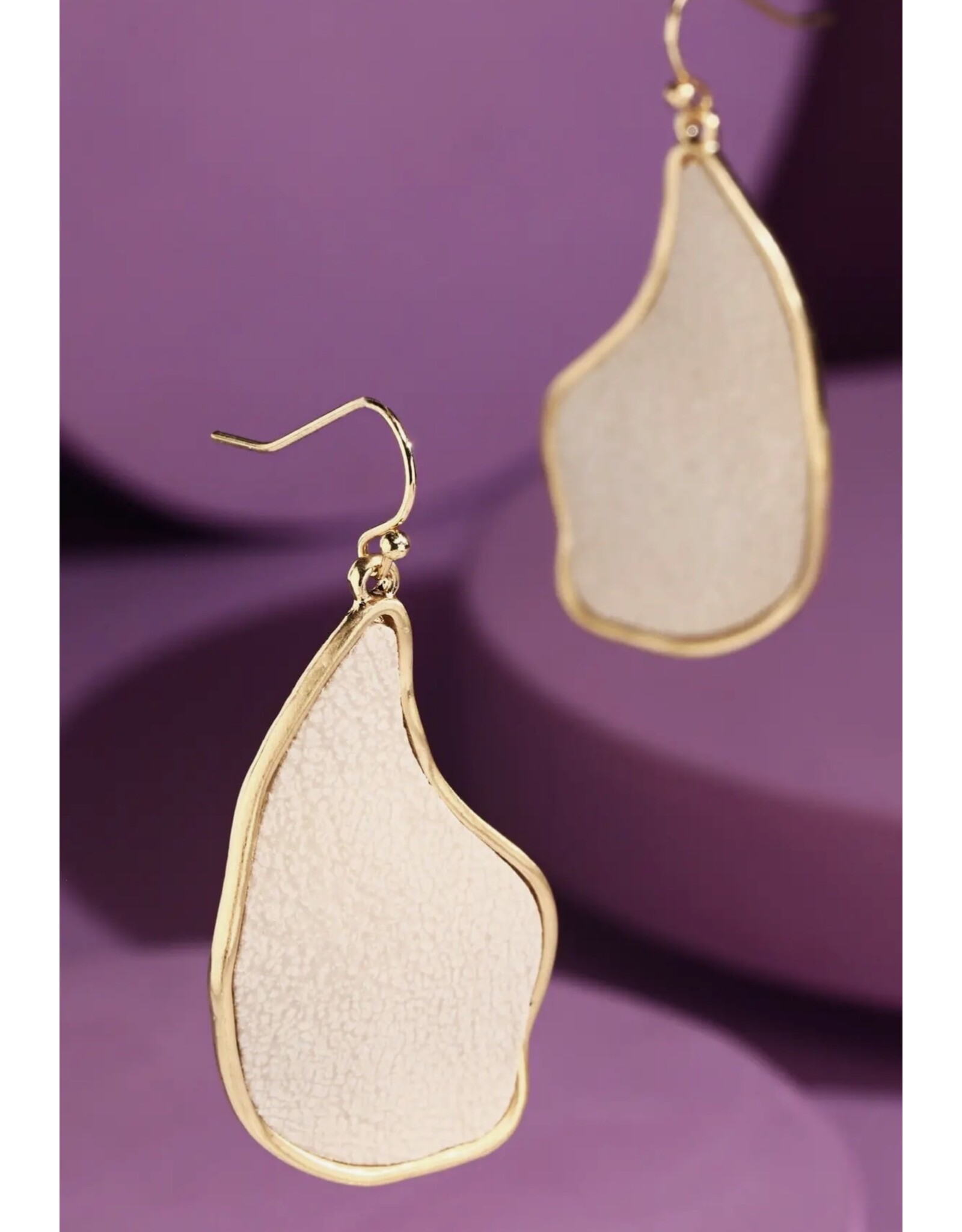 Organic shape dangle earrings