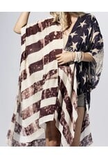 Vintage Americana Flag Kimono
