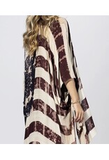 Vintage Americana Flag Kimono