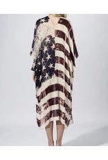 Vintage Americana Flag Kimono