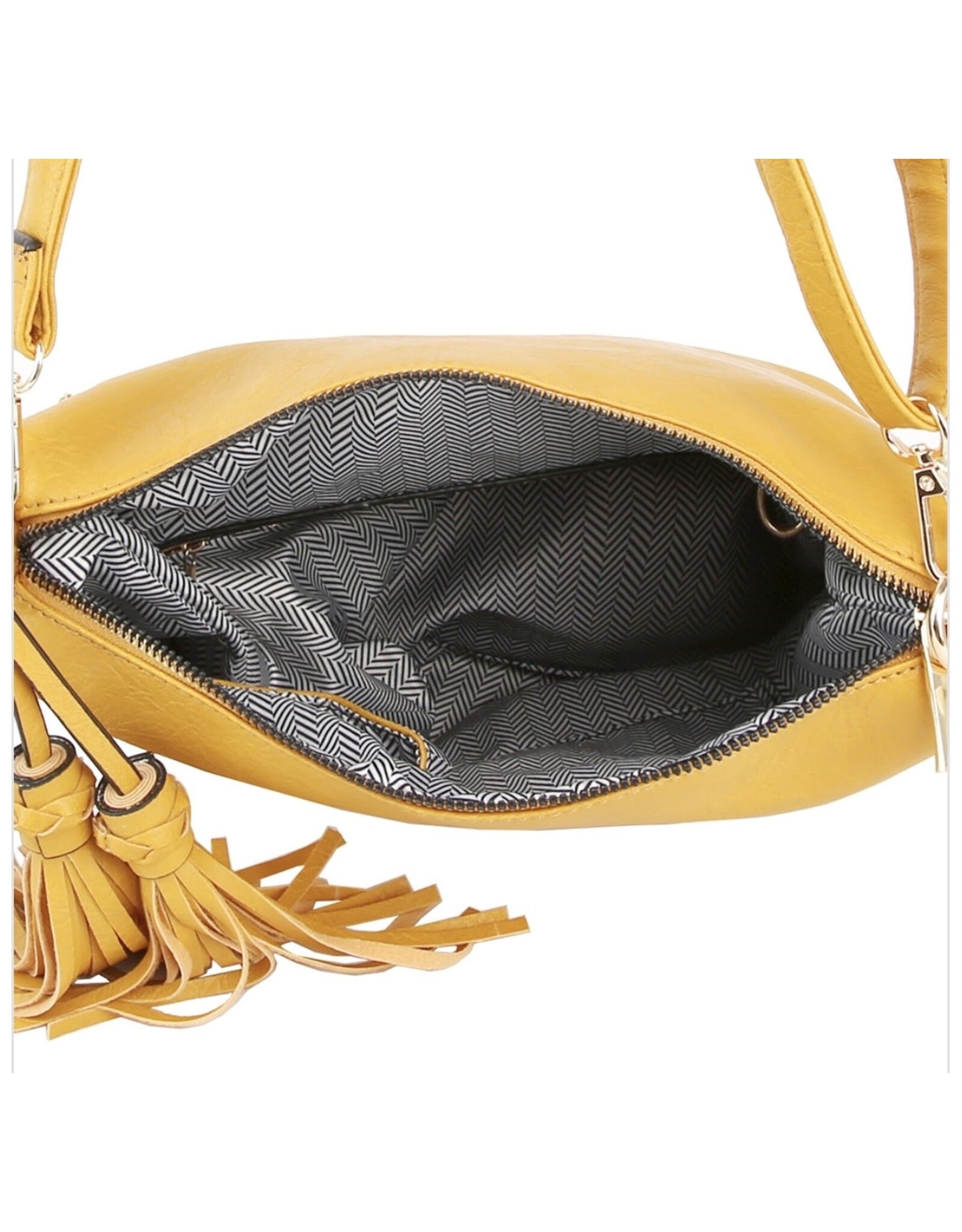 Tassel Zipper Crossbody Bag