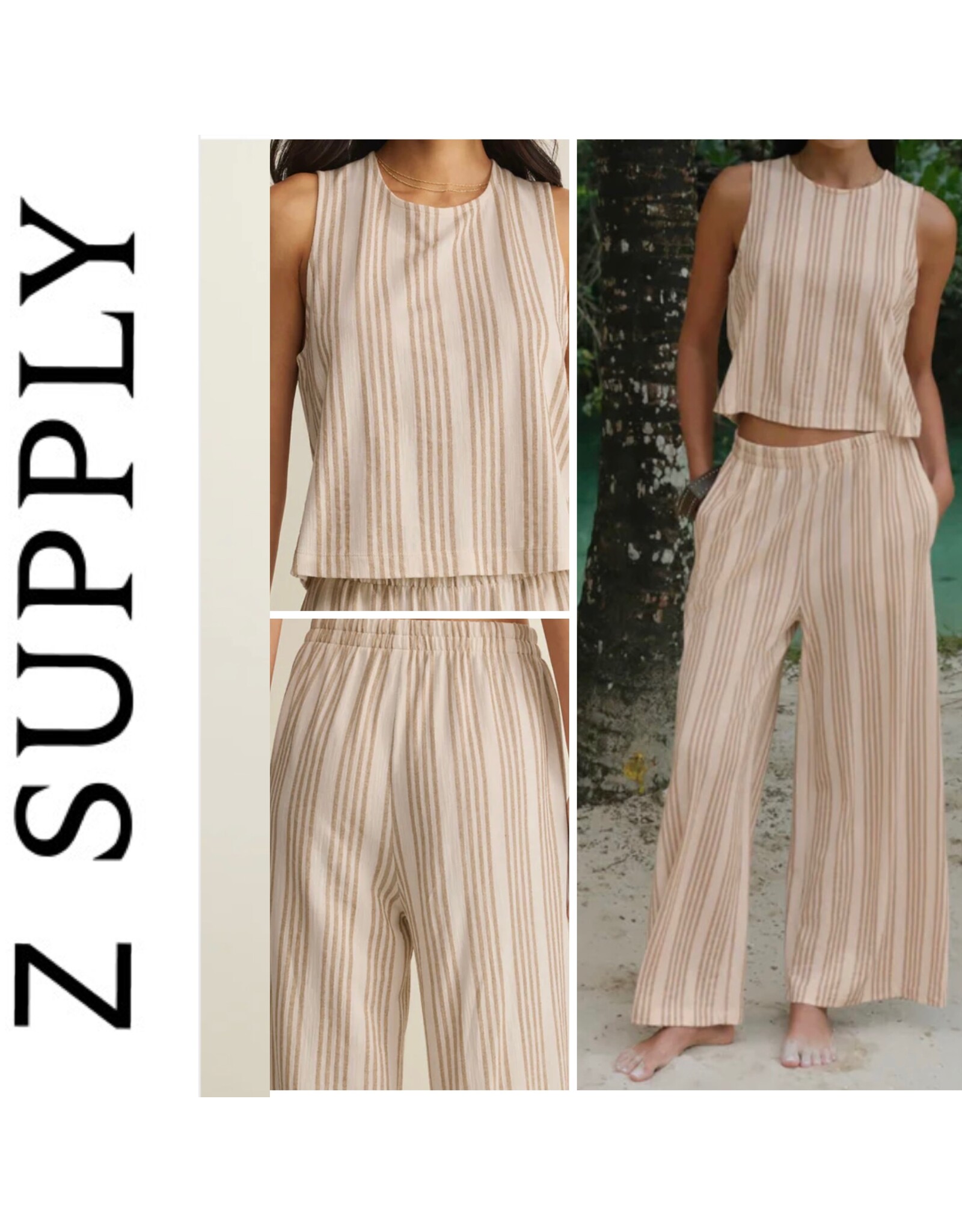 ZSupply Scout Knit Striped Pant Cloud