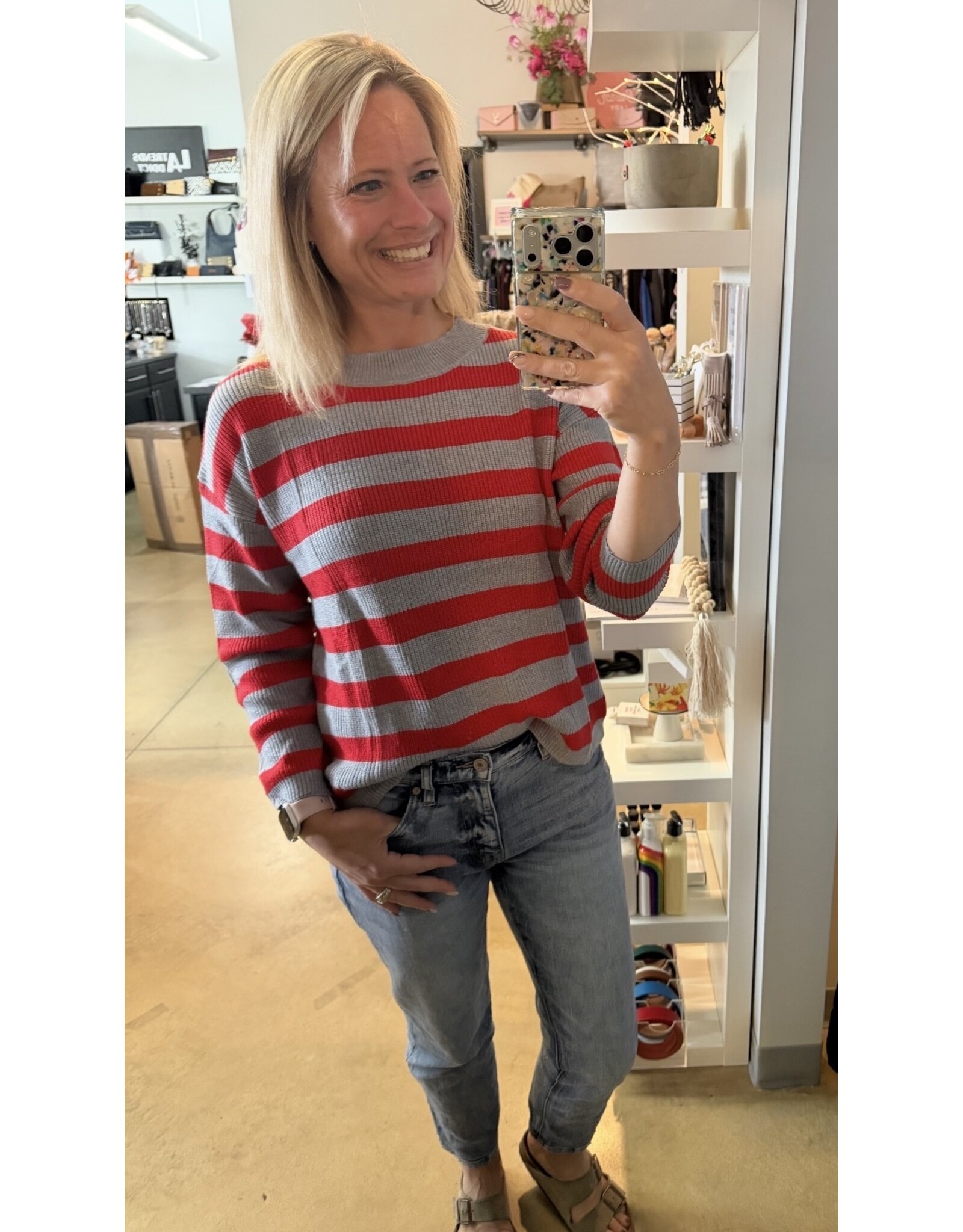 Miss sparkling Striped (soft) sweater