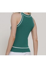 Contrast Stripe Halter Neck Sweater