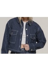 Denim Stripe Short Jacket