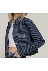 Denim Stripe Short Jacket