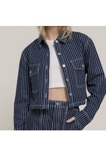 Denim Stripe Short Jacket