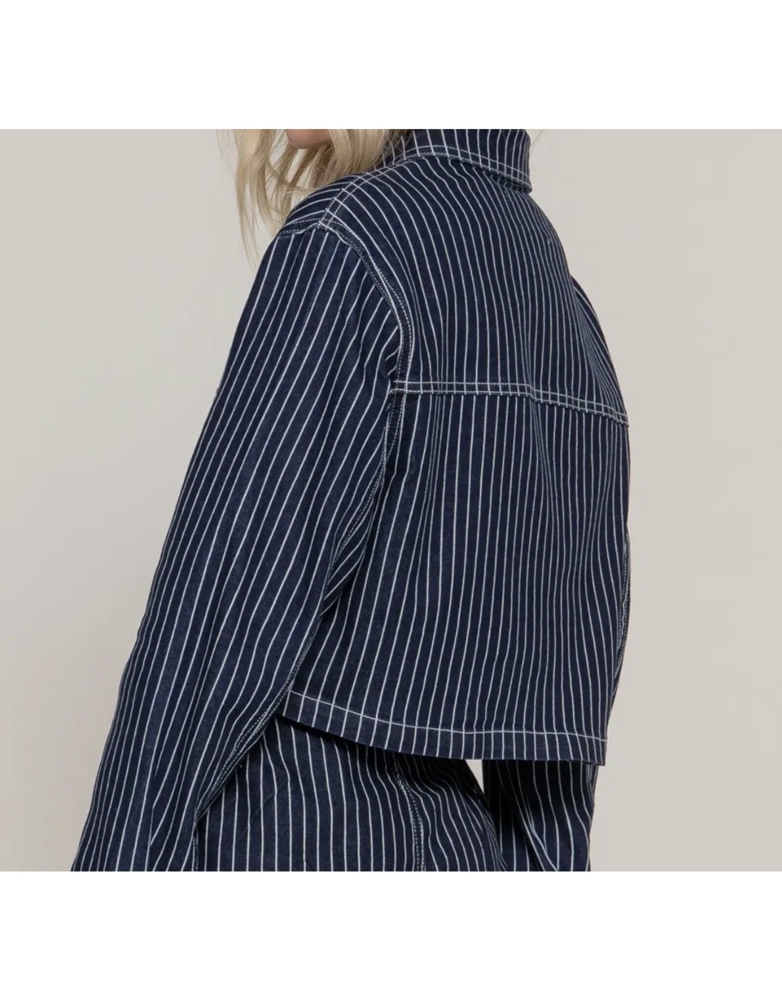 Denim Stripe Short Jacket