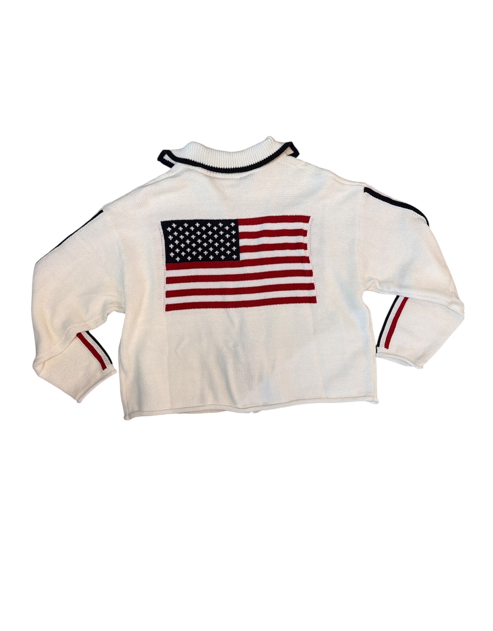 le lis USA Flag sweater jacket
