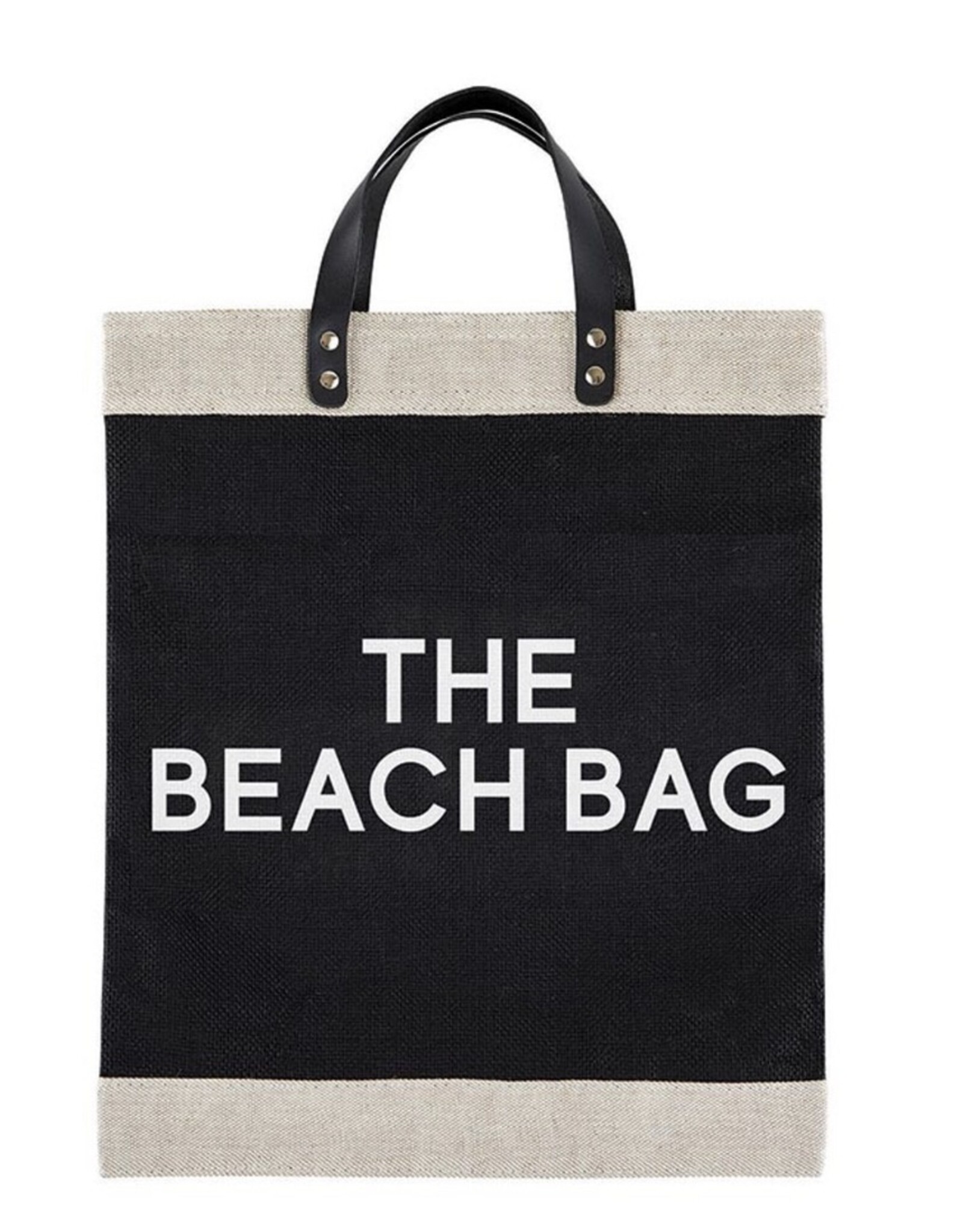 The Beach Bag black jute tote