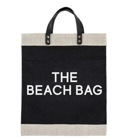 The Beach Bag black jute tote