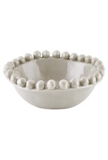 Gray beaded dotted edge bowl