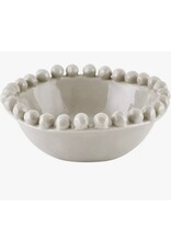 Gray beaded dotted edge bowl