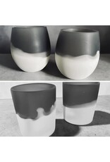 Resin Charcoal & White Glass