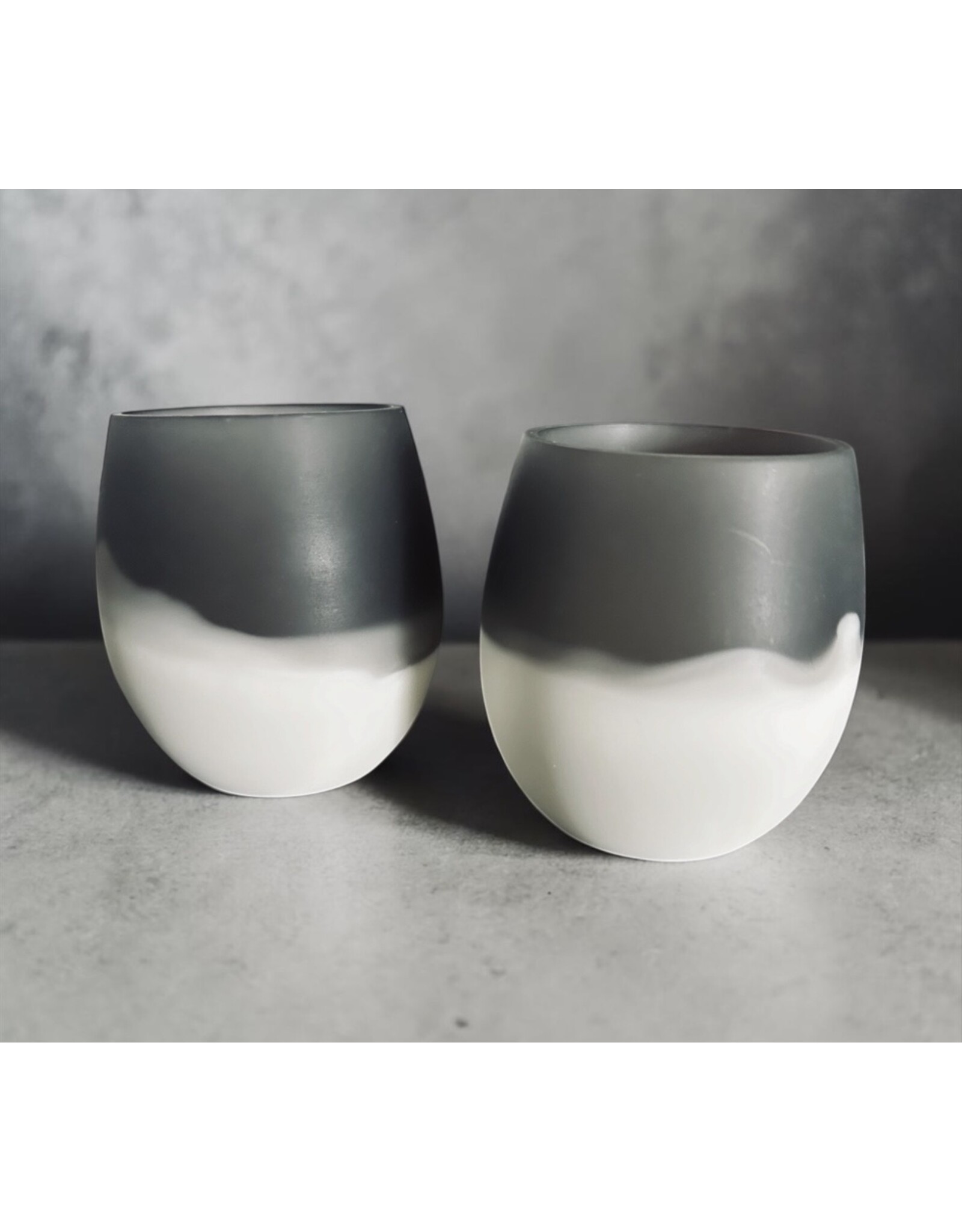 Resin Charcoal & White Glass