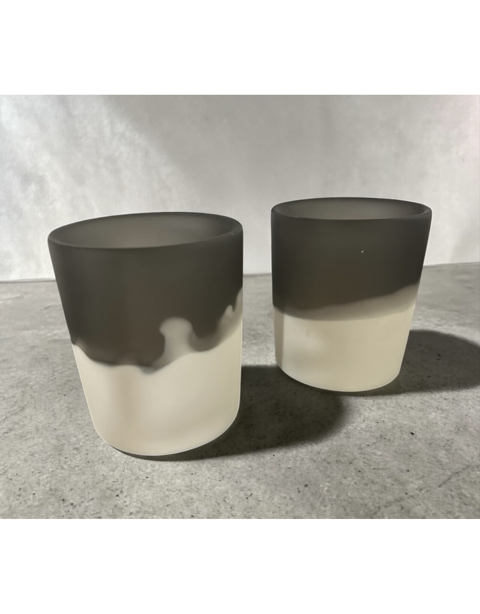 Resin Charcoal & White Glass