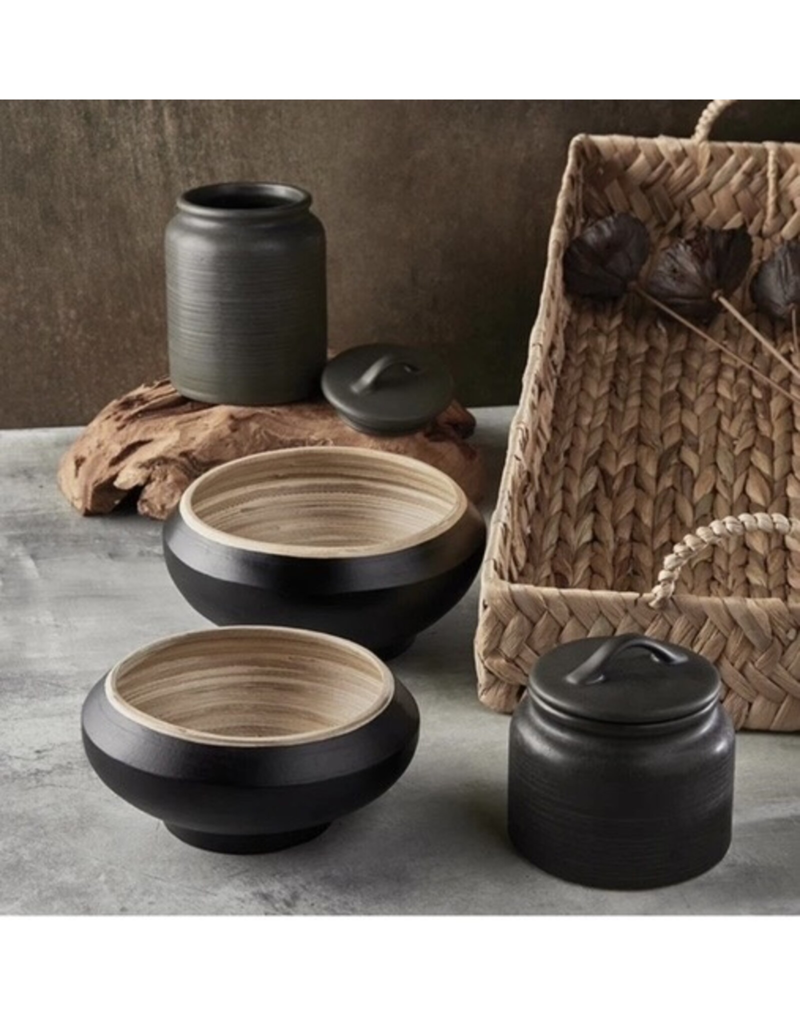 Black Bamboo Bowl
