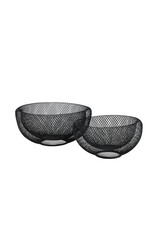 Santa Barbara Designs Black metal mesh bowl SET