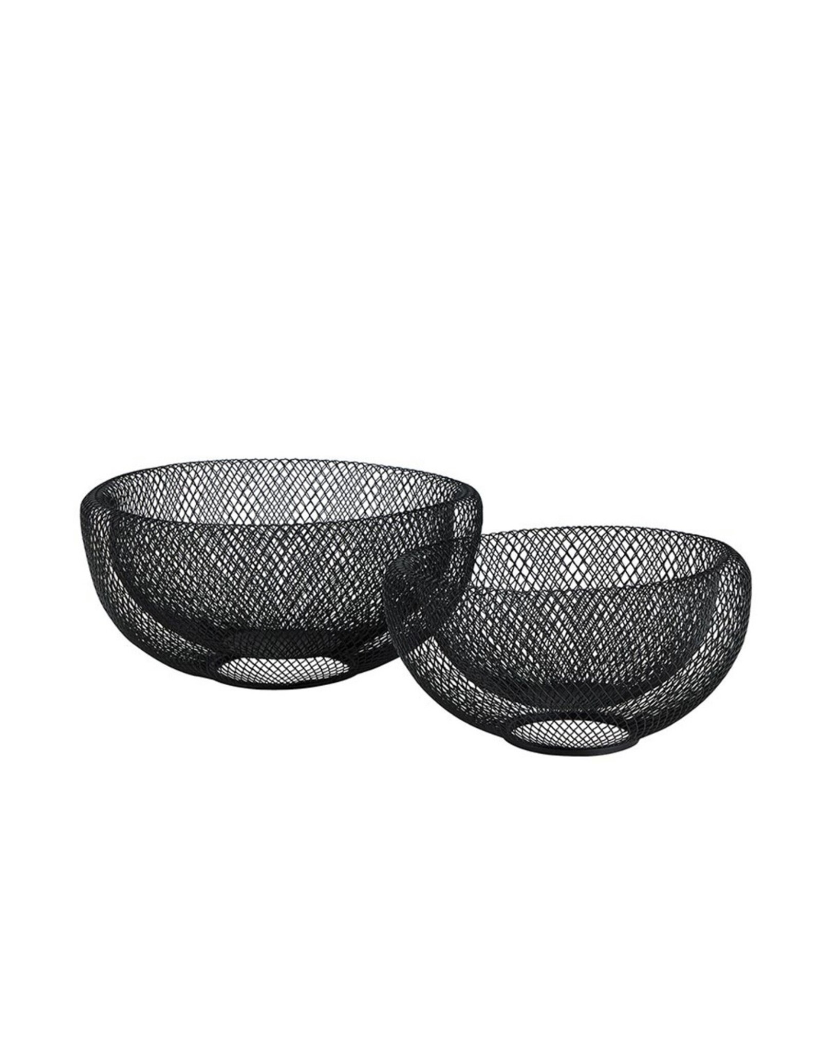 Santa Barbara Designs Black metal mesh bowl SET