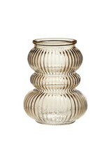 Triple bubble ribbed vase/candleholder
