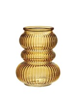 Triple bubble ribbed vase/candleholder