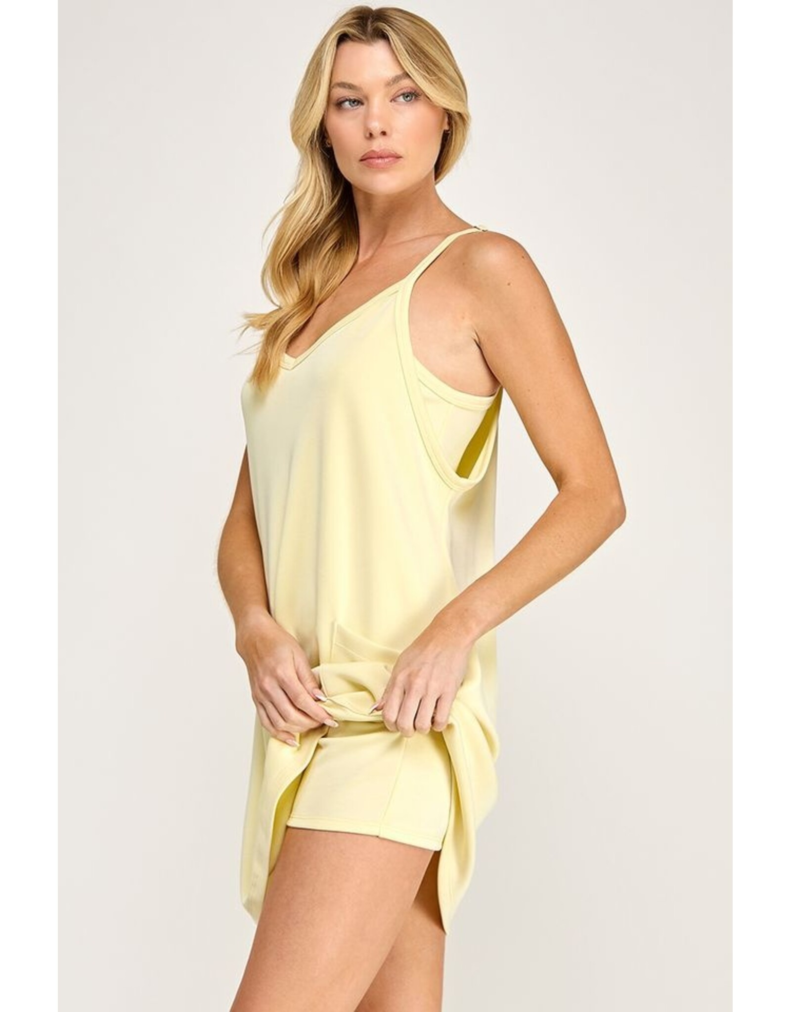 Buttery soft techno romper dress