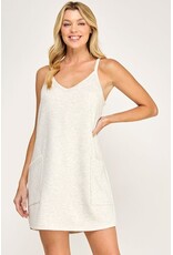 Buttery soft techno romper dress