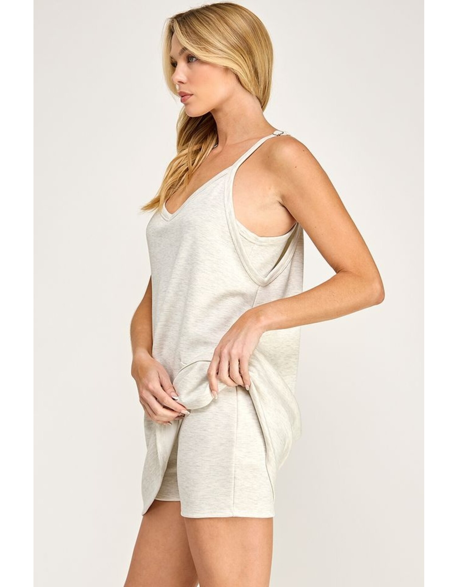 Buttery soft techno romper dress