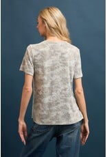 Hacci slub print crew neck s/s tee