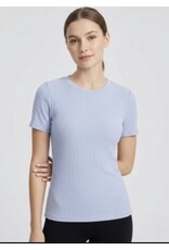 Rib Crew Neck S/S Fitted Tee