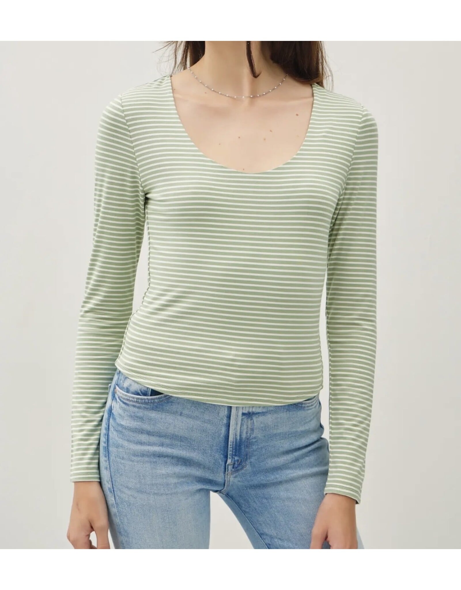 Ultra Soft Striped L/S Top